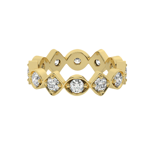 14K White Gold Round Diamond Wedding Ring (1.20 ct)