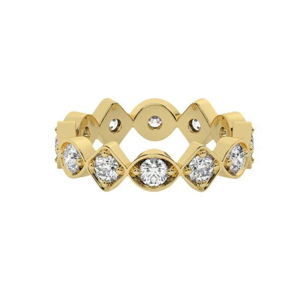 14K White Gold Round Diamond Wedding Ring (1.20 ct)