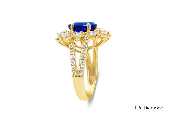 14K Yellow Gold Diamond & Emerald Ring (3.62 ct)
