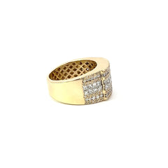 14K Yellow Gold Diamond Princess & Round-Cut Multi-Layer Wedding Band (4.45 ct T.W.)