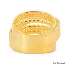 14K Yellow Gold Multi-Row Diamond Band (1.05 ct)