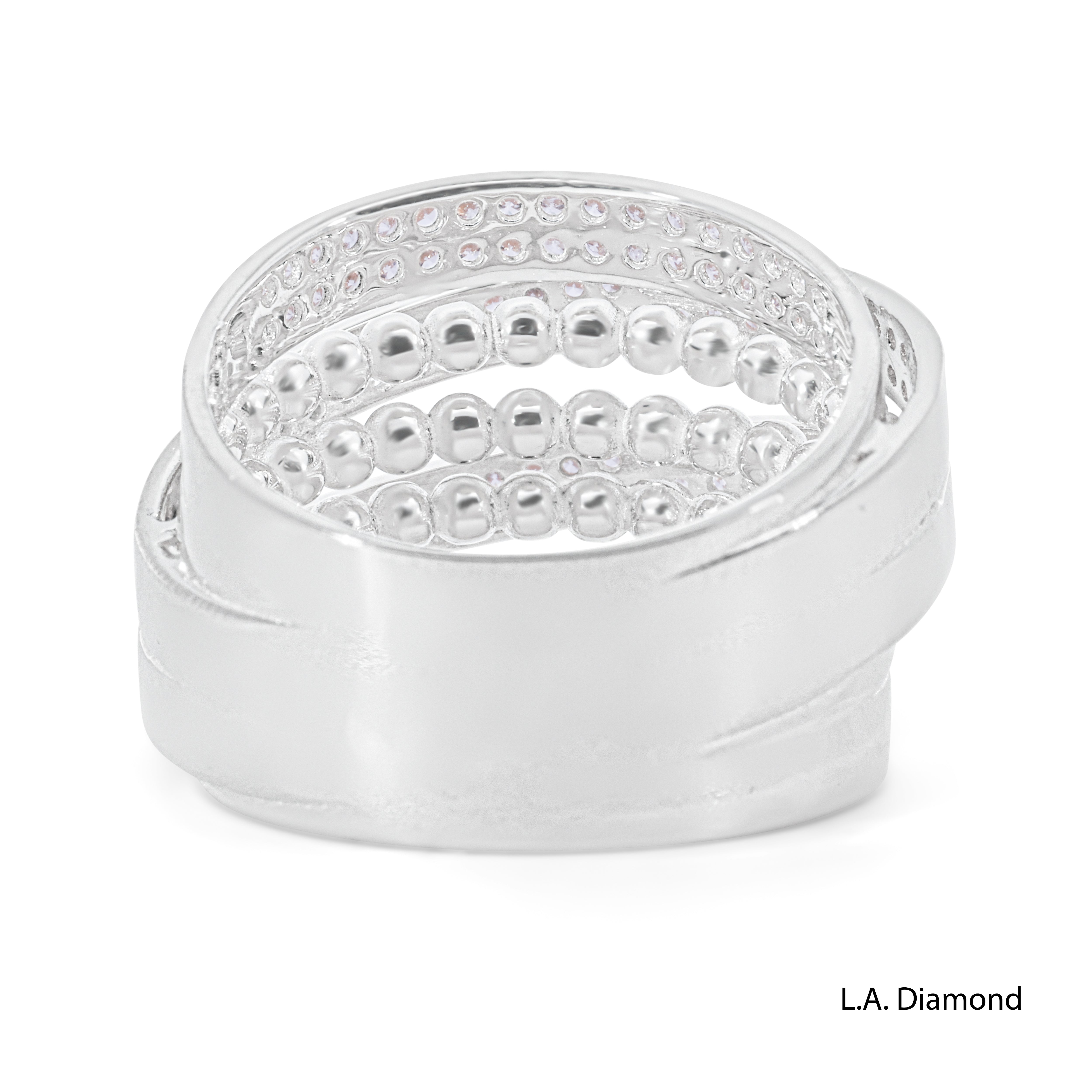 14K Yellow Gold Multi-Row Diamond Band (1.05 ct)