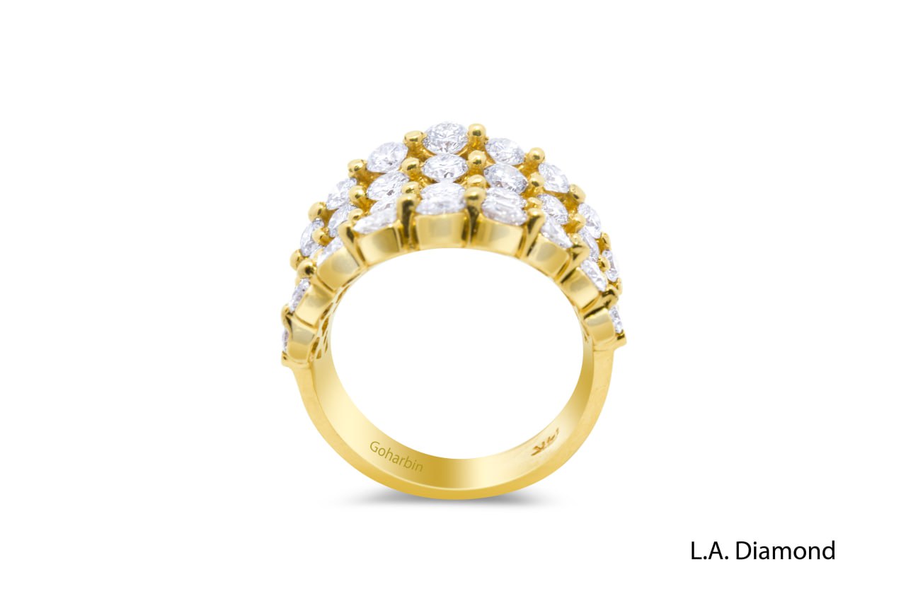 14K Yellow Gold Round Diamond Ring (4.10 ct)