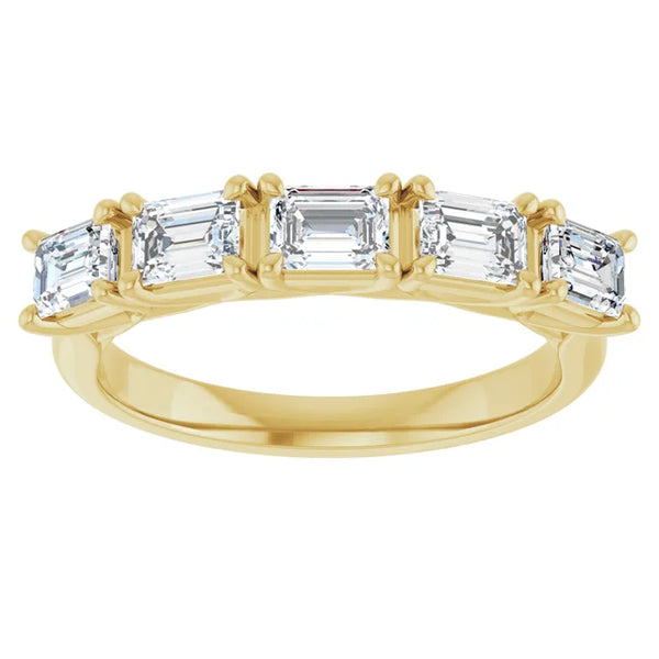 Emerald-Cut Diamond Eternity Wedding Band in 14K Gold