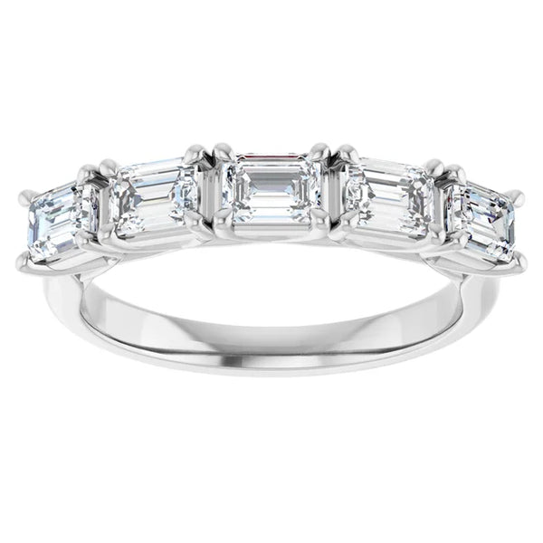 Emerald-Cut Diamond Eternity Wedding Band in 14K Gold