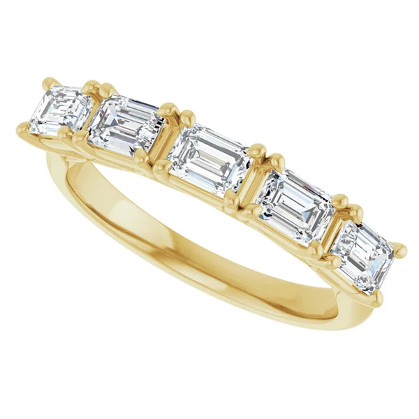 Emerald-Cut Diamond Eternity Wedding Band in 14K Gold