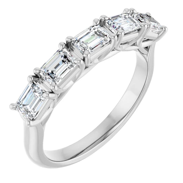 Emerald-Cut Diamond Eternity Wedding Band in 14K Gold