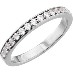 14K Solid Gold 1/3 CTW Natural Diamond Band