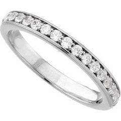 14K Solid Gold 1/3 CTW Natural Diamond Band