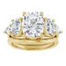 Oval-Cut Semi-Mount Engagement Ring with 5-Stone Graduated Side Accents in 14K Gold