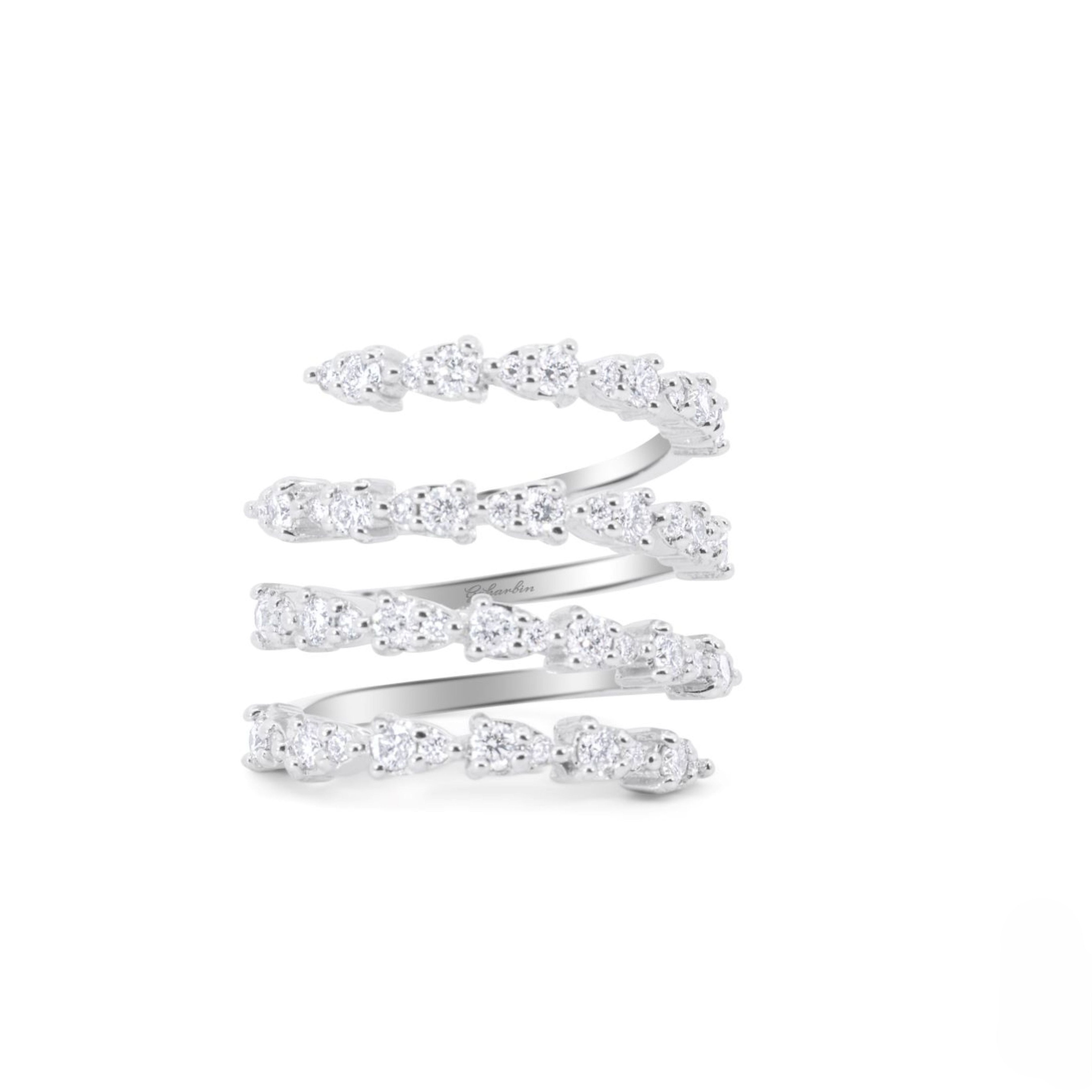 18K Gold Round Diamond Wrap Statement Ring (1.35 ct)