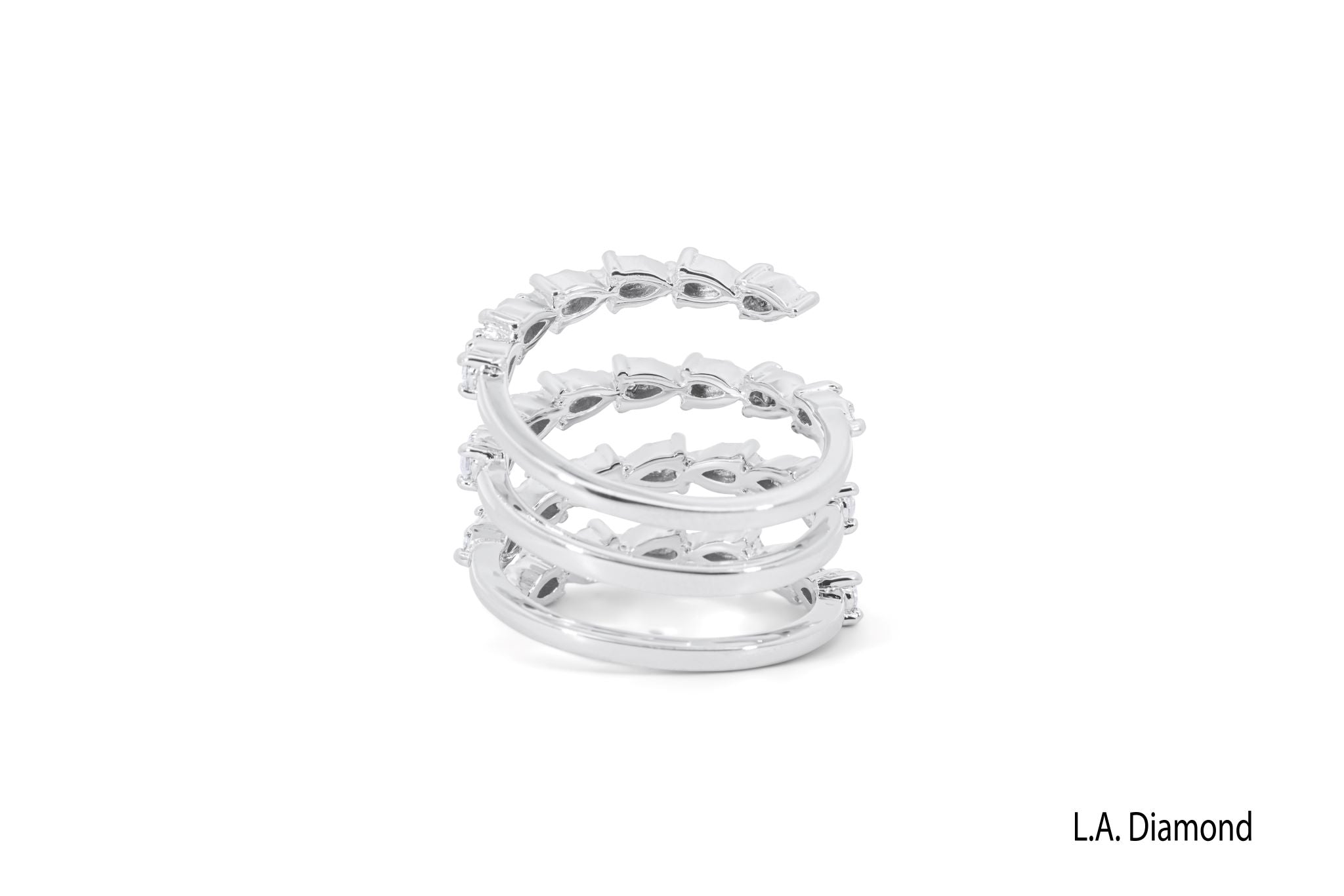 18K Gold Round Diamond Wrap Statement Ring (1.35 ct)