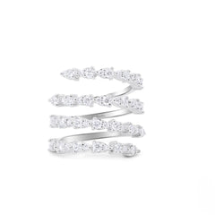 18K Gold Round Diamond Wrap Statement Ring (1.35 ct)