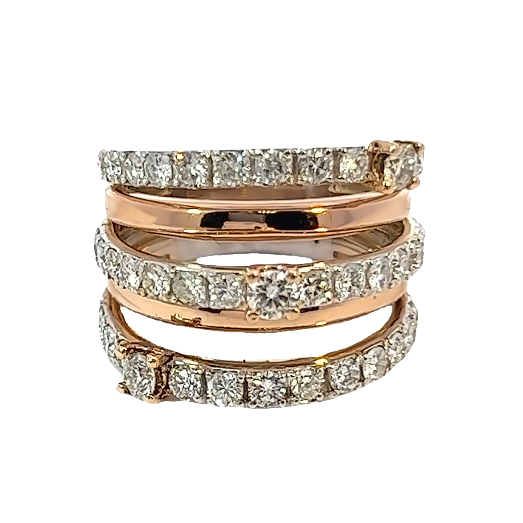 18K Rose Gold Round Diamond Ring (1.98 ct)