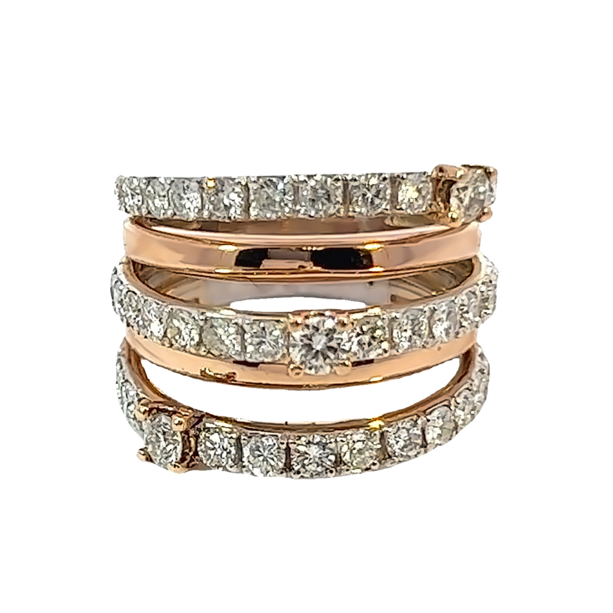 18K Rose Gold Round Diamond Ring (1.98 ct)