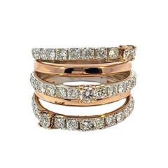 18K Rose Gold Round Diamond Ring (1.98 ct)