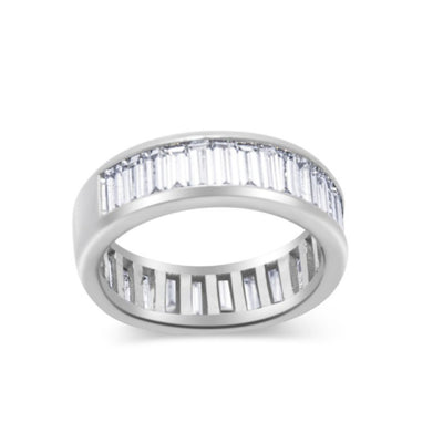 18K White Gold Baguette Diamond Ring (5.85 ct T.W.)