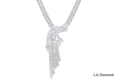 18K White Gold Diamond Necklace