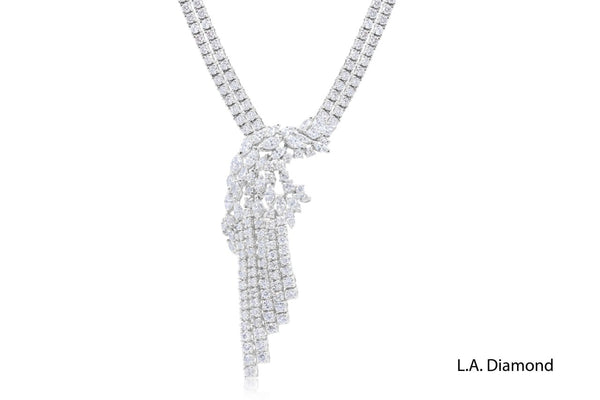 18K White Gold Diamond Necklace