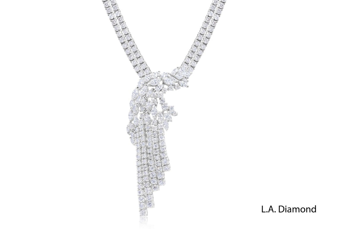 18K White Gold Diamond Necklace