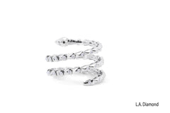18K White Gold Diamond Snake Ring (0.50 ctw)