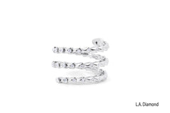 18K White Gold Diamond Snake Ring (0.50 ctw)