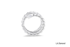 18K White Gold Diamond Snake Ring (0.50 ctw)