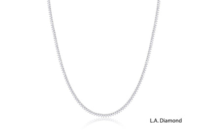 14K White Gold Diamond Tennis Necklace (5.58 ctw)