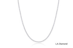 18K White Gold Diamond Tennis Necklace (5.58 ctw)