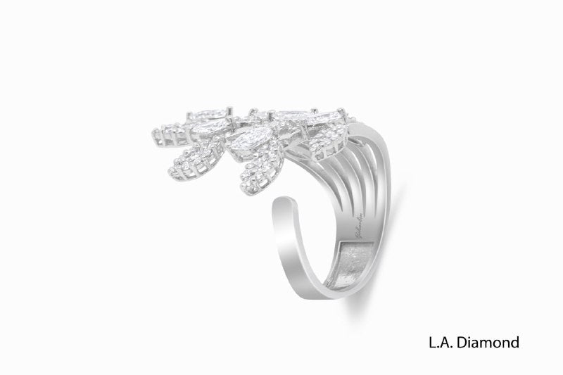 18K White Gold Marquise Cut Diamond Ring (2.55 ct)