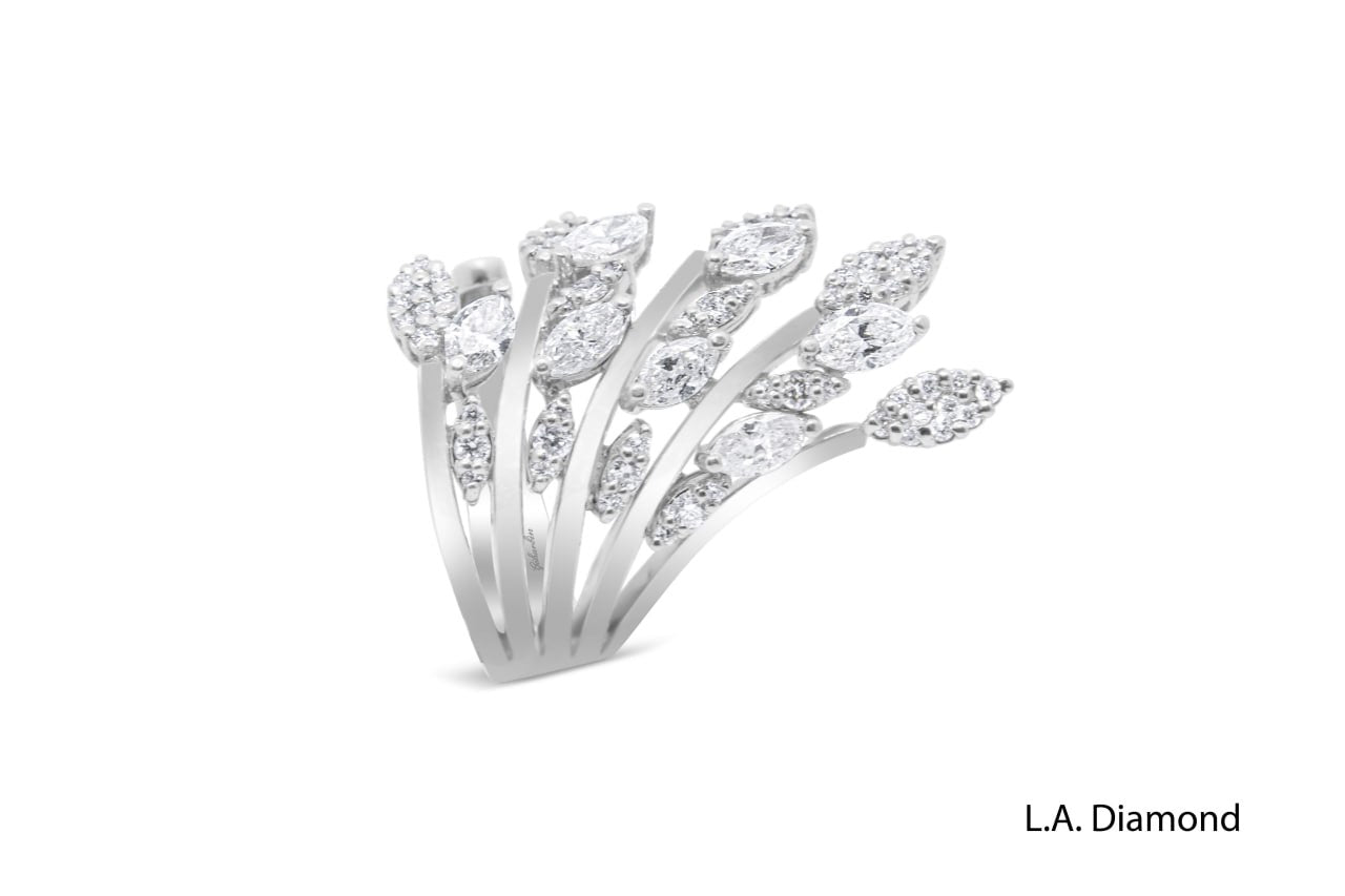 18K White Gold Marquise Cut Diamond Ring (2.55 ct)