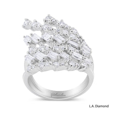 18K White Gold Multi-Cut Diamond Cluster Statement Ring (2.00 ct T.W.)