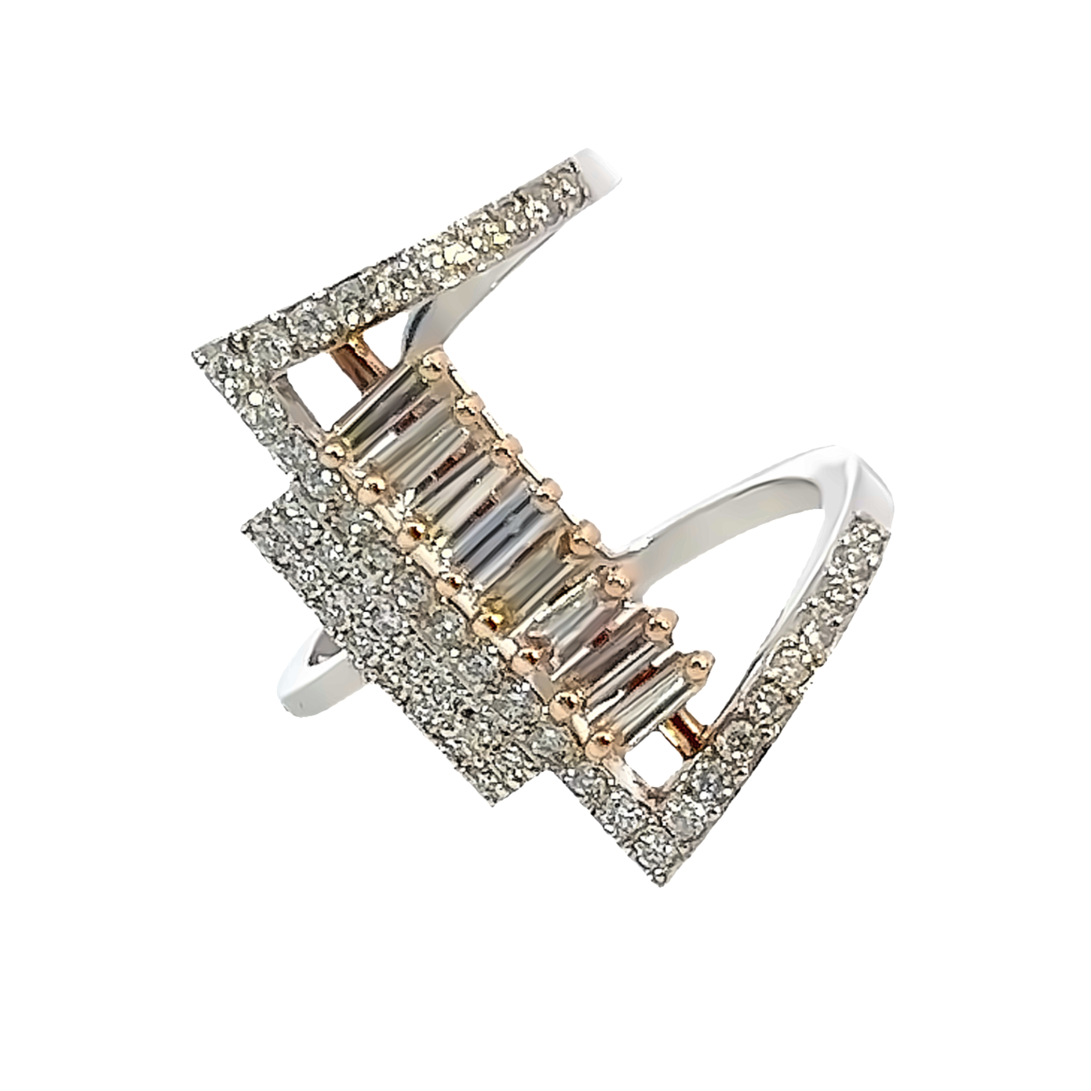 18K White Gold Round Diamond Ring (.66 ct)