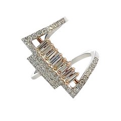 18K White Gold Round Diamond Ring (.66 ct)