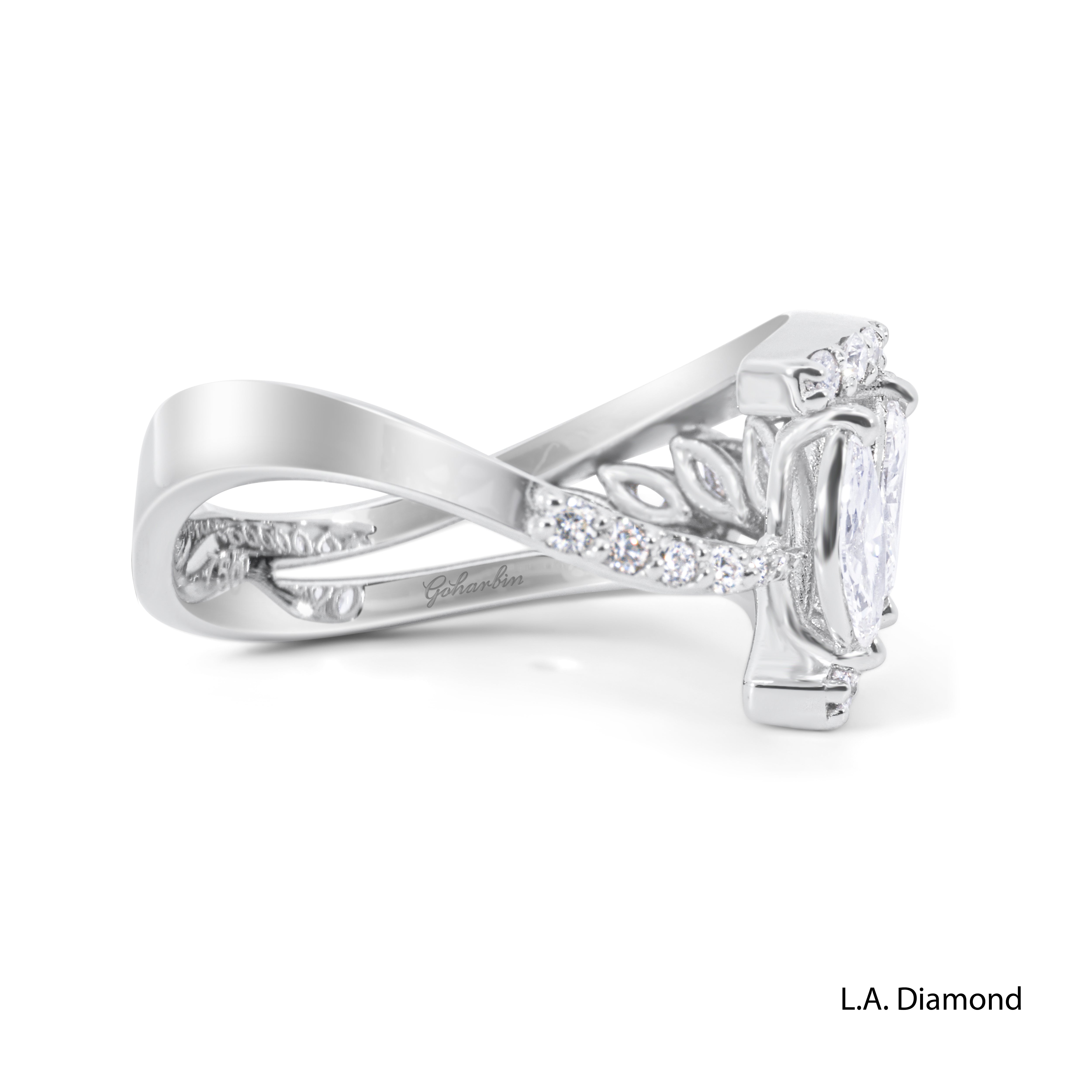 18K White Gold Round & Marquise Diamond Ring (1.77 ct)