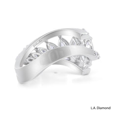 18K White Gold Round & Marquise Diamond Ring (1.77 ct)