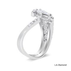 18K White Gold Round & Marquise Diamond Ring (1.77 ct)
