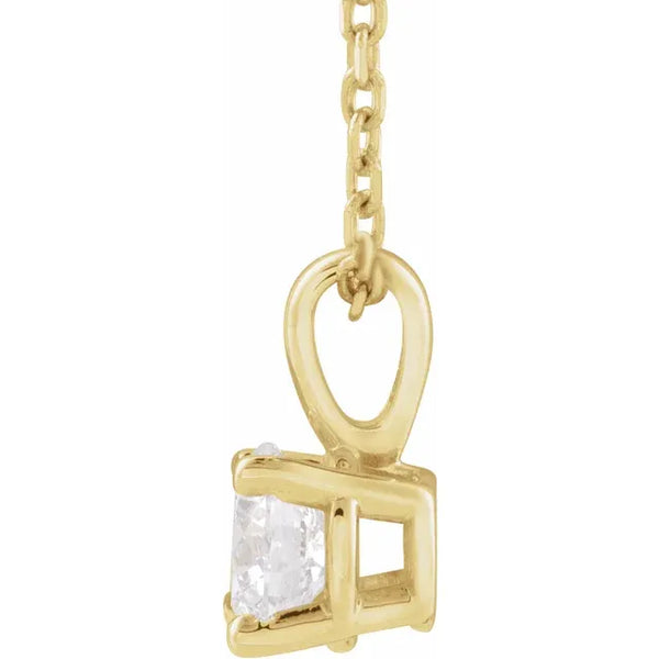 1 Carat Round Floating Diamond Pendant in 14K Gold
