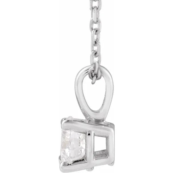 1 Carat Round Floating Diamond Pendant in 14K Gold