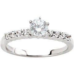 14K Solid Gold 3/4 CTW Natural Diamond Engagement Ring