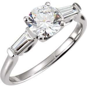 14K Solid Gold Round Imitation Cubic Zirconia Natural Diamond