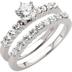 14K Solid Gold 3/4 CTW Natural Diamond Engagement Ring