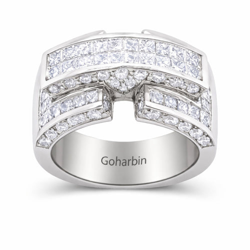 14K White Gold Diamond Round-Cut Wedding Ring (3.06 ct T.W.) - '40515