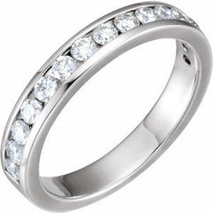 14K Solid Gold 5/8 CTW Natural Diamond Band