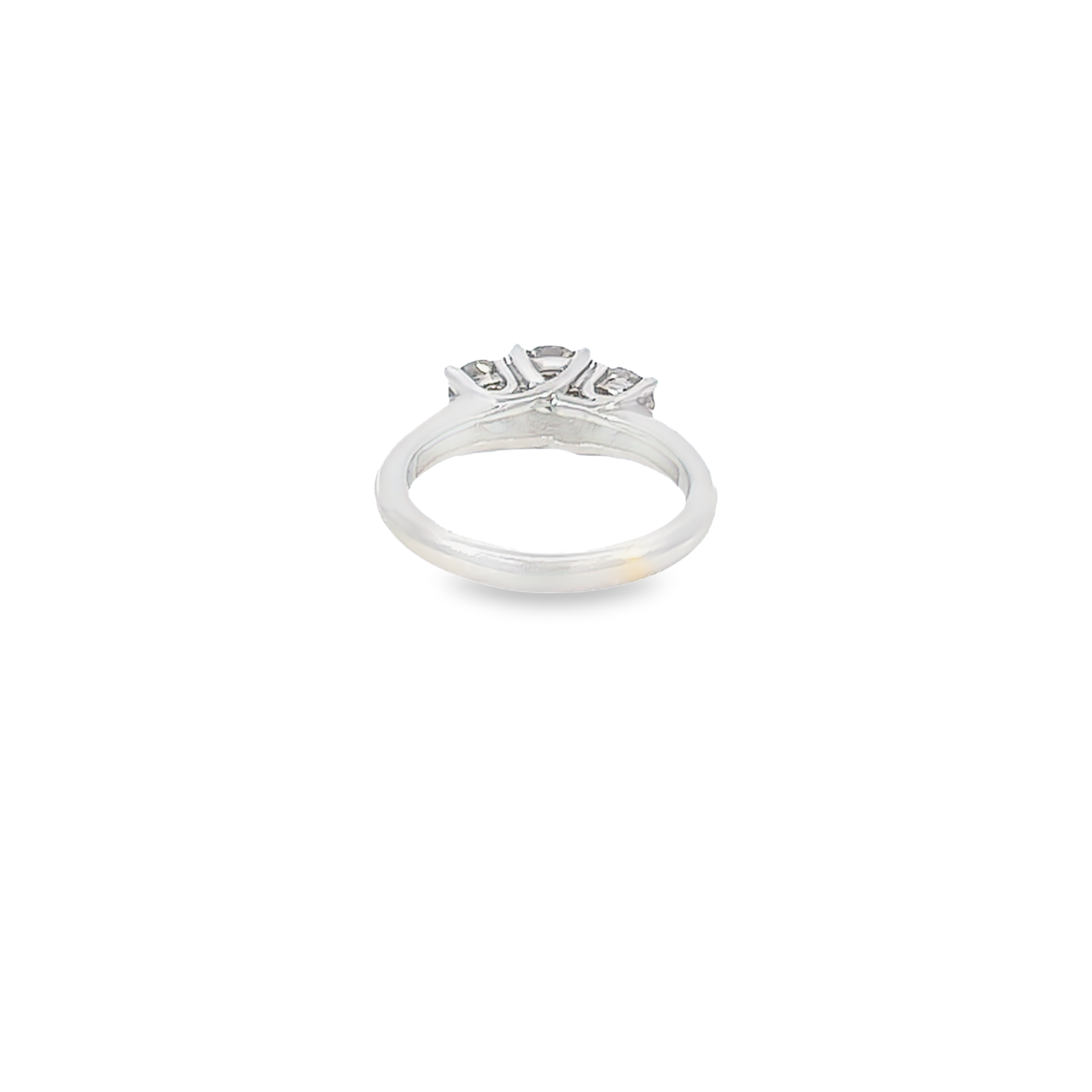 14k White Gold Diamond 1.20 CT. T.W. Princess-Cut Diamond Three Stone Engagement Ring 14 1.20c - LA DIAMOND