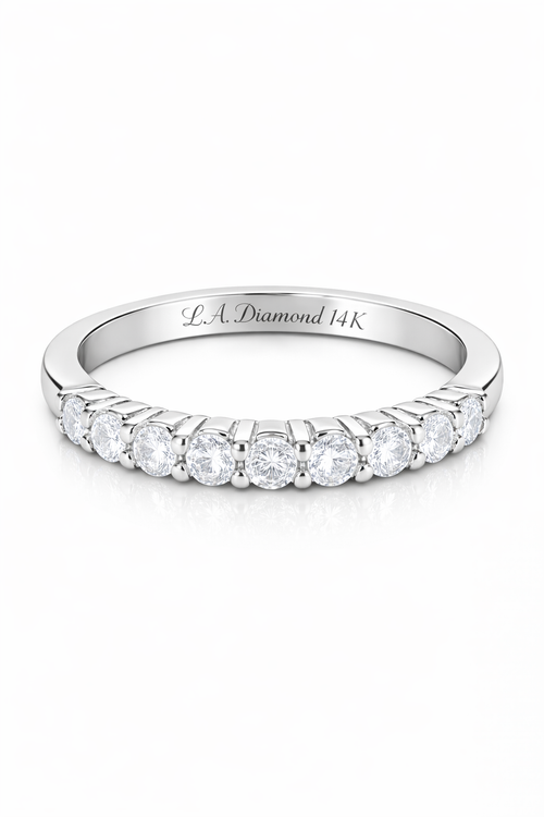 14K White Gold Round Diamond Wedding Ring (0.45 ct) - '43469