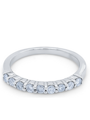 14K White Gold Diamond Round Cut Wedding Ring .45c