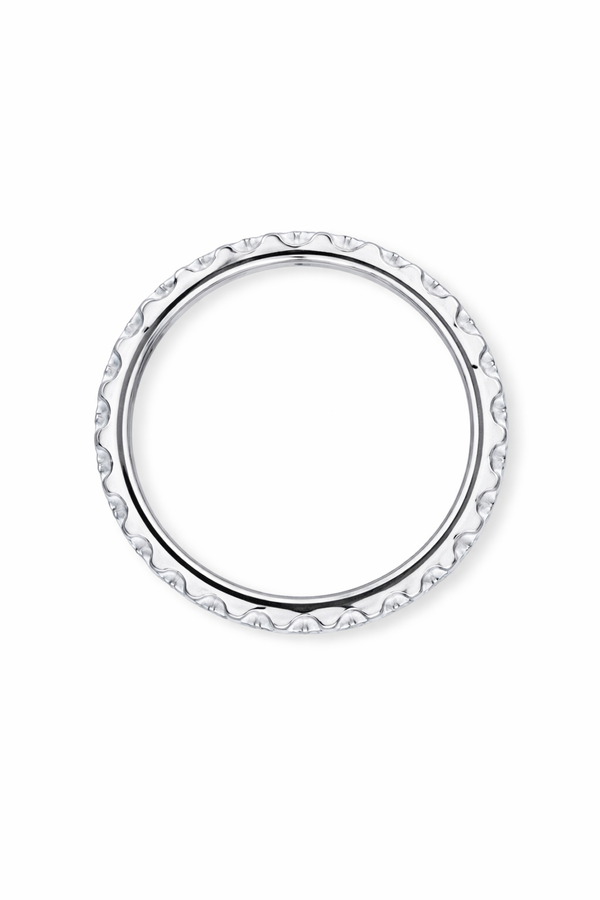 14K White Gold Round Diamond Eternity Band (0.75 ct) - Light Weight Band