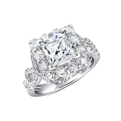 14K White Gold Round Diamond Engagement Semi-Mount (1.50 ct)
