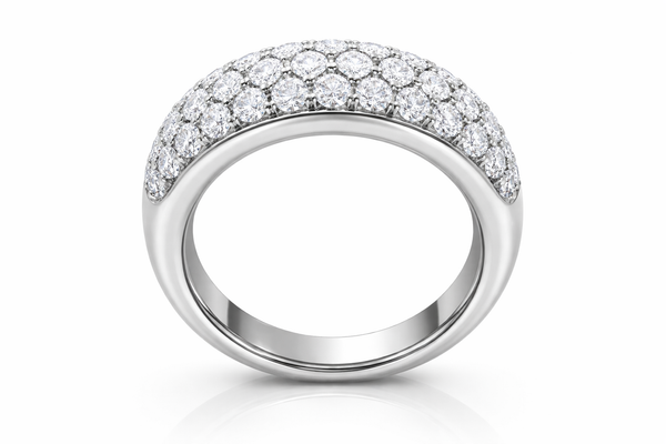 14K White Gold Round Diamond Eternity Band (1.86ct)